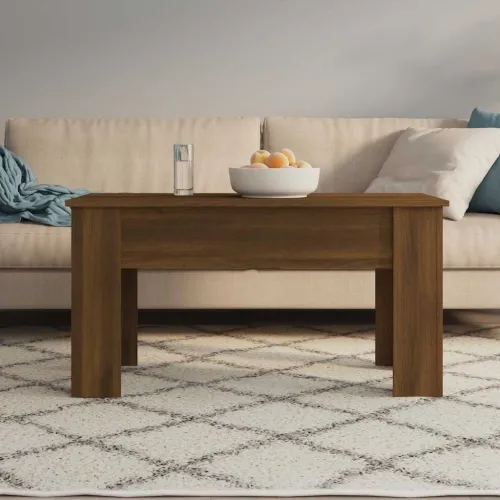 Stolić za kavu smeđa boja hrasta 101x49x52 cm konstruirano drvo - Smeđi hrast 101 x 49 x 52.5 cm Cijena