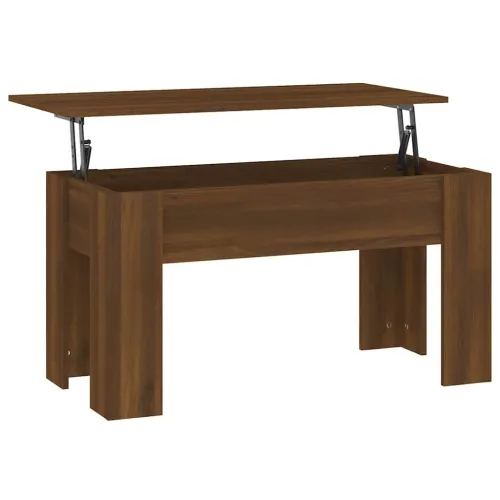 Stolić za kavu smeđa boja hrasta 101x49x52 cm konstruirano drvo - Smeđi hrast 101 x 49 x 52.5 cm Cijena