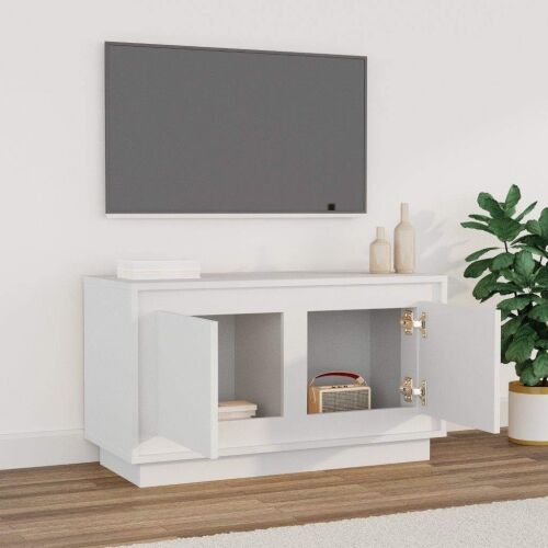 TV ormarić bijeli 80 x 35 x 45 cm od konstruiranog drva - Bijela Cijena