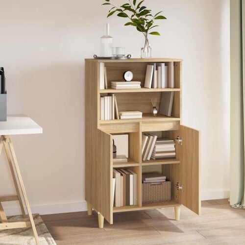 Visoka komoda hrasta sonome 60x36x110 cm od konstruiranog drva - Sonoma hrast Cijena