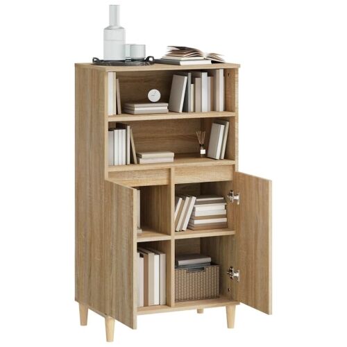 Visoka komoda hrasta sonome 60x36x110 cm od konstruiranog drva - Sonoma hrast Cijena