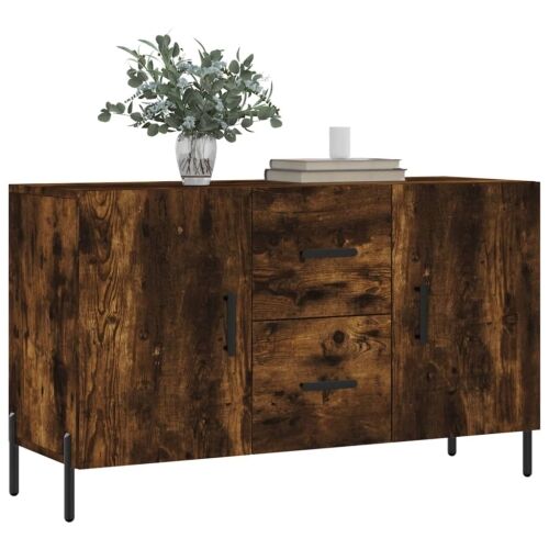Komoda boja dimljenog hrasta 100 x 36 x 60 cm konstruirano drvo - Dimljeni hrast Cijena