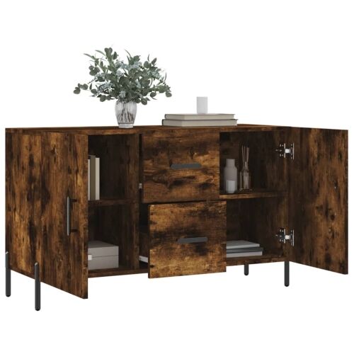 Komoda boja dimljenog hrasta 100 x 36 x 60 cm konstruirano drvo - Dimljeni hrast Cijena