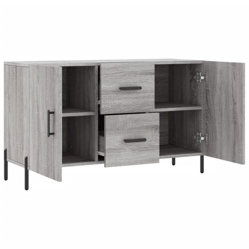 Komoda boja hrasta sonome 100 x 36 x 60 cm konstruirano drvo - Sivi hrast sonoma Cijena