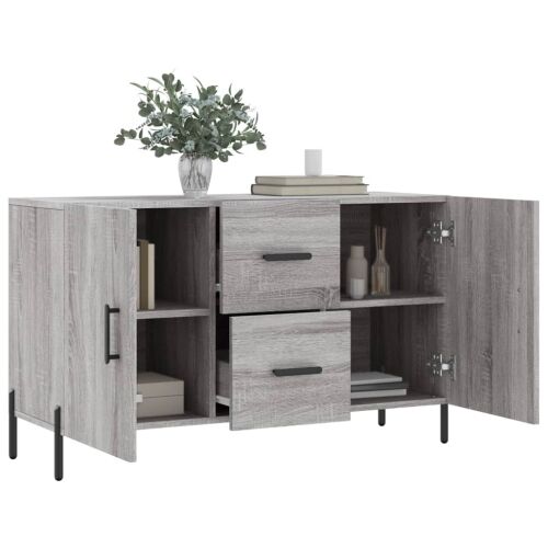 Komoda boja hrasta sonome 100 x 36 x 60 cm konstruirano drvo - Sivi hrast sonoma Cijena
