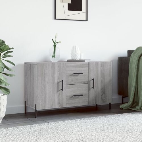 Komoda boja hrasta sonome 100 x 36 x 60 cm konstruirano drvo - Sivi hrast sonoma Cijena