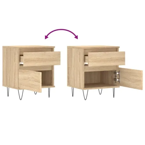 Noćni ormarići 2 kom boja hrasta 40x35x50 cm konstruirano drvo - Sonoma hrast 2 Cijena