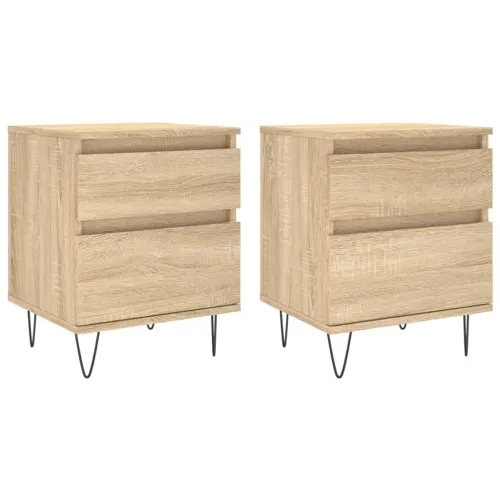 Noćni ormarići 2 kom boja hrasta 40x35x50 cm konstruirano drvo - Sonoma hrast 2 Cijena