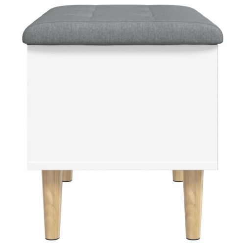 Klupa za pohranu bijela 62 x 42 x 46 cm od konstruiranog drva - Bijela 62 x 42 x 46 cm Cijena