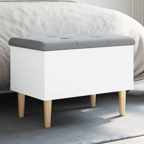 Klupa za pohranu bijela 62 x 42 x 46 cm od konstruiranog drva - Bijela 62 x 42 x 46 cm Cijena
