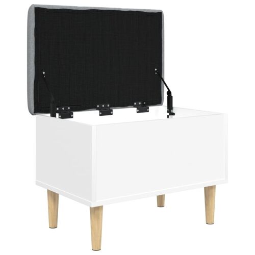 Klupa za pohranu bijela 62 x 42 x 46 cm od konstruiranog drva - Bijela 62 x 42 x 46 cm Cijena