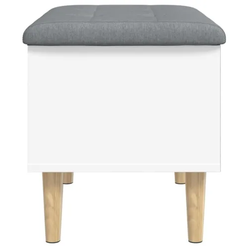 Klupa za pohranu bijela 62 x 42 x 46 cm od konstruiranog drva - Bijela 62 x 42 x 46 cm Cijena