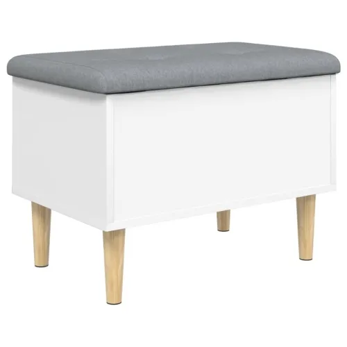 Klupa za pohranu bijela 62 x 42 x 46 cm od konstruiranog drva - Bijela 62 x 42 x 46 cm Cijena