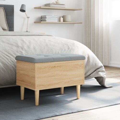 Klupa za pohranu boja hrasta 62x42x46 cm od konstruiranog drva - Sonoma hrast 62 x 42 x 46 cm Cijena