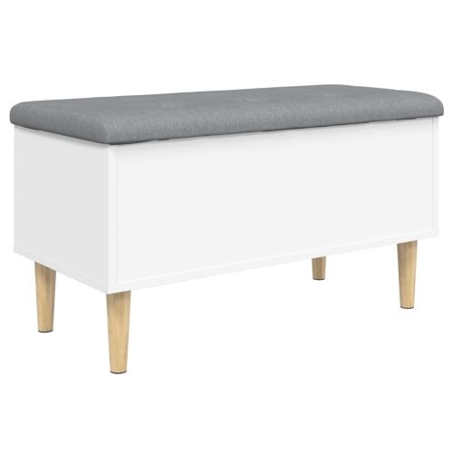 Klupa za pohranu bijela 82x42x46 cm od konstruiranog drva - Bijela 82 x 42 x 46 cm Cijena
