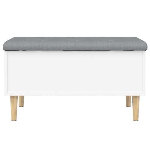 Klupa za pohranu bijela 82x42x46 cm od konstruiranog drva - Bijela 82 x 42 x 46 cm Cijena