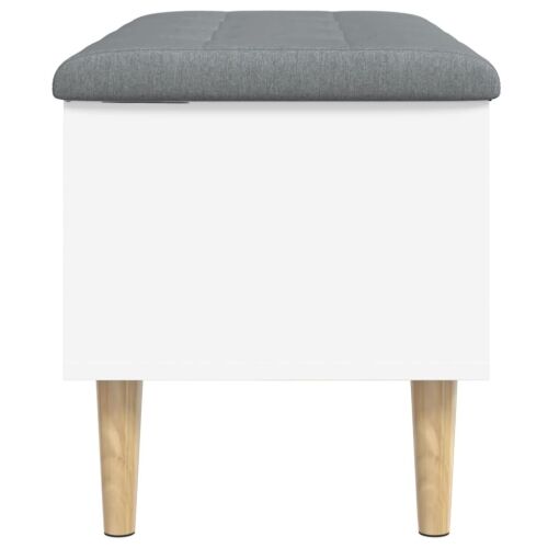 Klupa za pohranu bijela 82x42x46 cm od konstruiranog drva - Bijela 82 x 42 x 46 cm Cijena