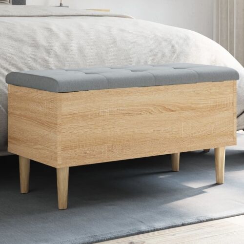 Klupa za pohranu boja hrasta 82x42x46 cm od konstruiranog drva - Sonoma hrast 82 x 42 x 46 cm Cijena