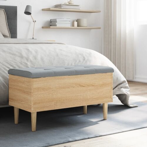 Klupa za pohranu boja hrasta 82x42x46 cm od konstruiranog drva - Sonoma hrast 82 x 42 x 46 cm Cijena