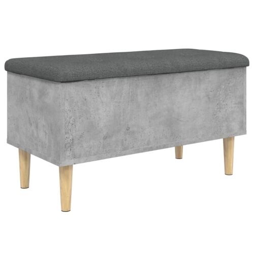 Klupa za pohranu siva boja betona 82x42x46 cm konstruirano drvo - Beton siva 82 x 42 x 46 cm Cijena