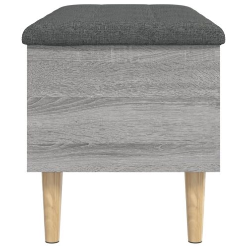Klupa za pohranu siva boja hrasta 82x42x46 cm konstruirano drvo - Sivi hrast sonoma 82 x 42 x 46 cm Cijena