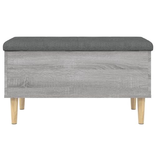Klupa za pohranu siva boja hrasta 82x42x46 cm konstruirano drvo - Sivi hrast sonoma 82 x 42 x 46 cm Cijena