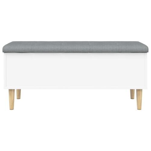 Klupa za pohranu bijela 102x42x46 cm od konstruiranog drva - Bijela 102 x 42 x 46 cm Cijena