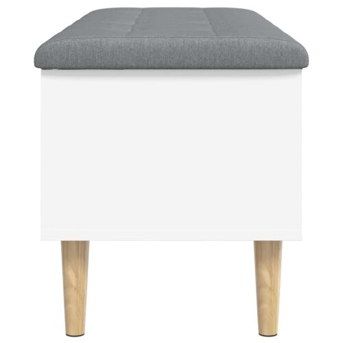 Klupa za pohranu bijela 102x42x46 cm od konstruiranog drva - Bijela 102 x 42 x 46 cm Cijena
