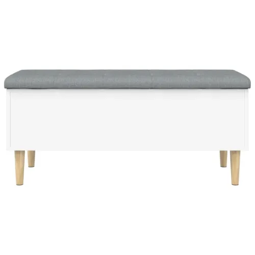 Klupa za pohranu bijela 102x42x46 cm od konstruiranog drva - Bijela 102 x 42 x 46 cm Cijena