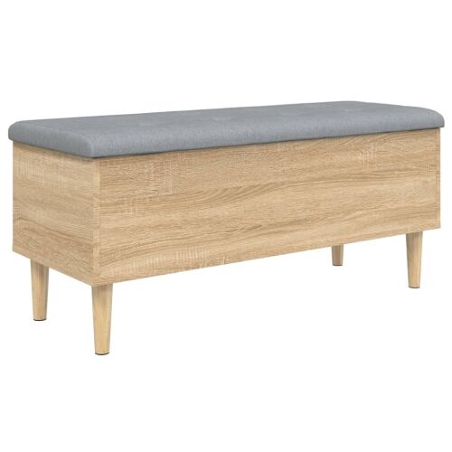 Klupa za pohranu boja hrasta 102x42x46 cm od konstruiranog drva - Sonoma hrast 102 x 42 x 46 cm Cijena