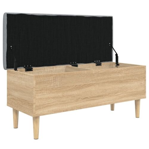 Klupa za pohranu boja hrasta 102x42x46 cm od konstruiranog drva - Sonoma hrast 102 x 42 x 46 cm Cijena