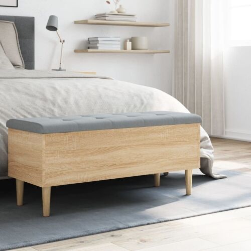 Klupa za pohranu boja hrasta 102x42x46 cm od konstruiranog drva - Sonoma hrast 102 x 42 x 46 cm Cijena