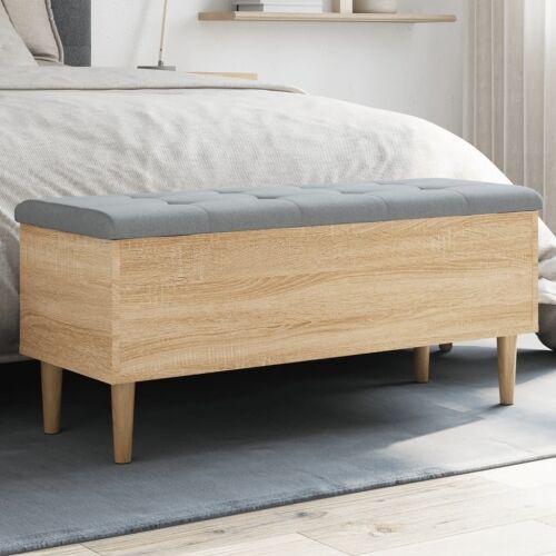 Klupa za pohranu boja hrasta 102x42x46 cm od konstruiranog drva - Sonoma hrast 102 x 42 x 46 cm Cijena
