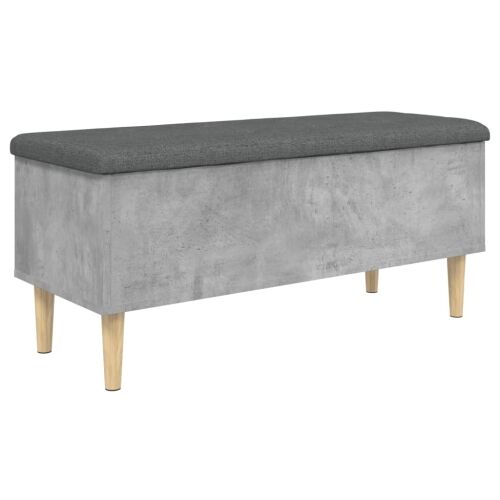 Klupa za pohranu boja betona 102x42x46 cm konstruirano drvo - Beton siva 102 x 42 x 46 cm Cijena