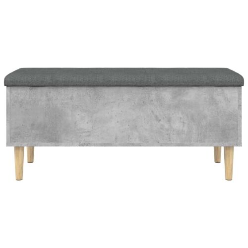 Klupa za pohranu boja betona 102x42x46 cm konstruirano drvo - Beton siva 102 x 42 x 46 cm Cijena