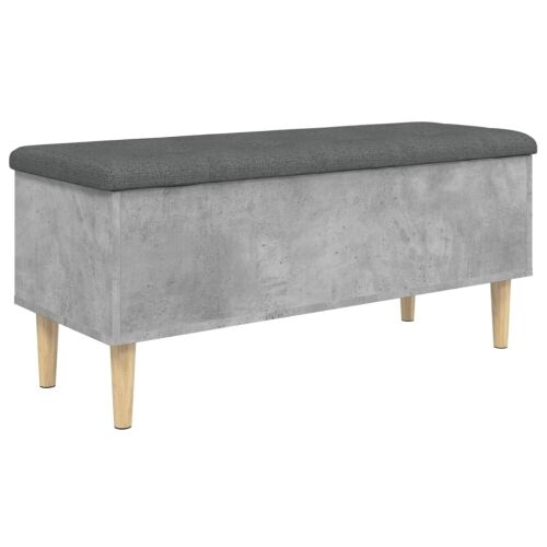 Klupa za pohranu boja betona 102x42x46 cm konstruirano drvo - Beton siva 102 x 42 x 46 cm Cijena
