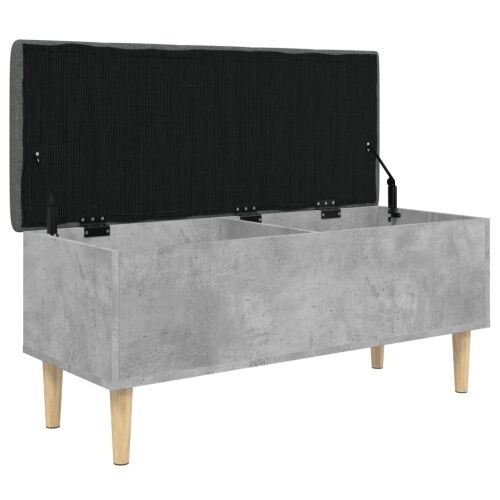 Klupa za pohranu boja betona 102x42x46 cm konstruirano drvo - Beton siva 102 x 42 x 46 cm Cijena