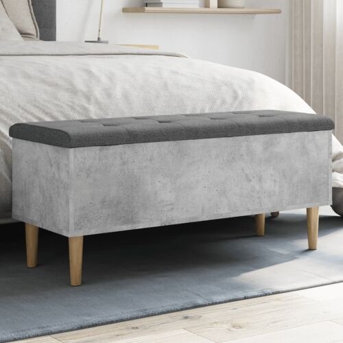 Klupa za pohranu boja betona 102x42x46 cm konstruirano drvo - Beton siva 102 x 42 x 46 cm Cijena