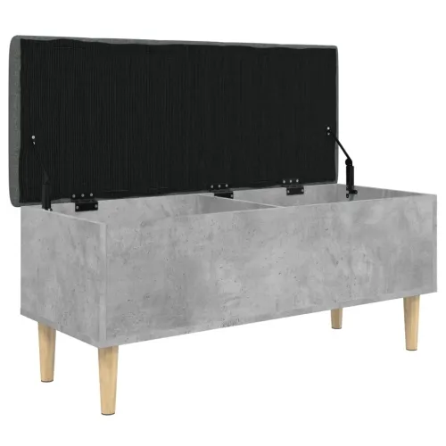 Klupa za pohranu boja betona 102x42x46 cm konstruirano drvo - Beton siva 102 x 42 x 46 cm Cijena
