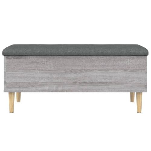 Klupa za pohranu siva boja hrasta 102x42x46cm konstruirano drvo - Sivi hrast sonoma 102 x 42 x 46 cm Cijena