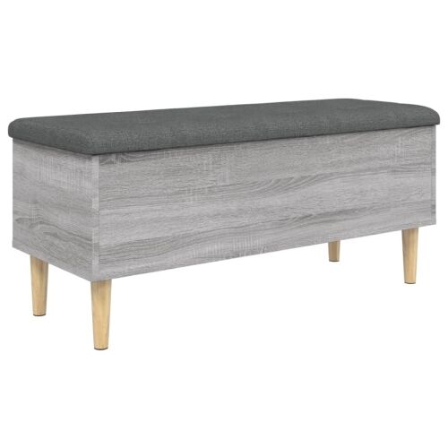 Klupa za pohranu siva boja hrasta 102x42x46cm konstruirano drvo - Sivi hrast sonoma 102 x 42 x 46 cm Cijena