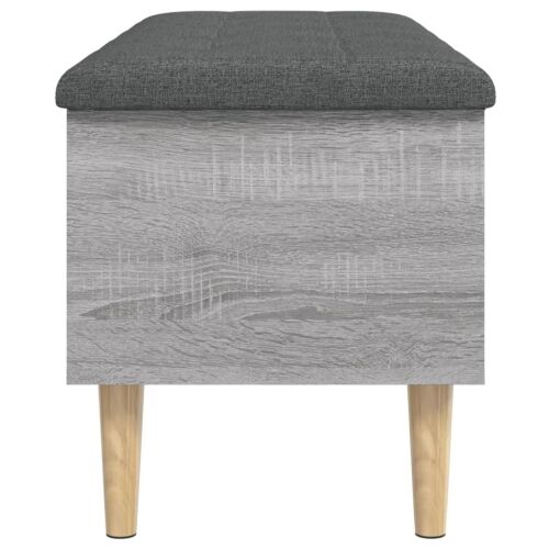 Klupa za pohranu siva boja hrasta 102x42x46cm konstruirano drvo - Sivi hrast sonoma 102 x 42 x 46 cm Cijena