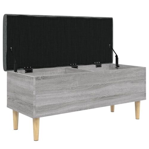 Klupa za pohranu siva boja hrasta 102x42x46cm konstruirano drvo - Sivi hrast sonoma 102 x 42 x 46 cm Cijena