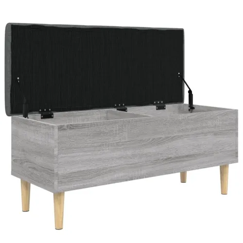 Klupa za pohranu siva boja hrasta 102x42x46cm konstruirano drvo - Sivi hrast sonoma 102 x 42 x 46 cm Cijena