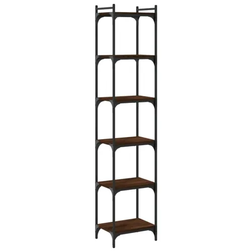 Regal za knjige 6 razina smeđa boja hrasta 40x30x188 cm drveni - Smeđi hrast 188 cm 40 cm Cijena