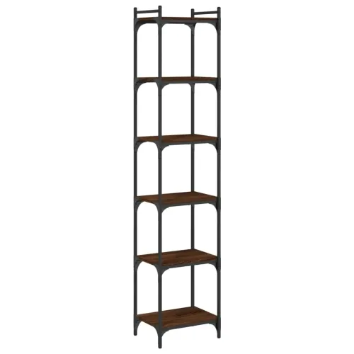 Regal za knjige 6 razina smeđa boja hrasta 40x30x188 cm drveni - Smeđi hrast 188 cm 40 cm Cijena
