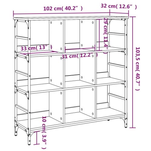 Komoda crna 102 x 32 x 103,5 cm od konstruiranog drva - Crna 103.5 cm Cijena