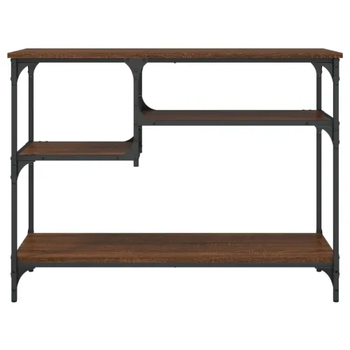 Konzolni stol s policama boja smeđeg hrasta 100 x 35 x 75 cm - Smeđi hrast Cijena