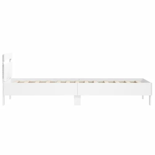 Okvir za krevet s uzglavljem i LED svjetlima bijeli 100x200 cm - Bijela 100 x 200 cm Cijena