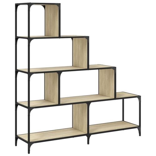 Regal za knjige s 4 razine boja hrasta 139x33,5x149 cm drveni - Sonoma hrast Cijena